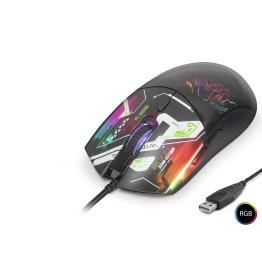 Mouse 7200 Dpi Rgb Geometrik Desenli - Siyah G306B