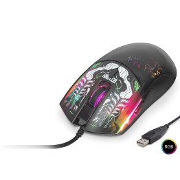 Mouse 7200 Dpi Rgb Graffiti Desenli - Siyah G306A
