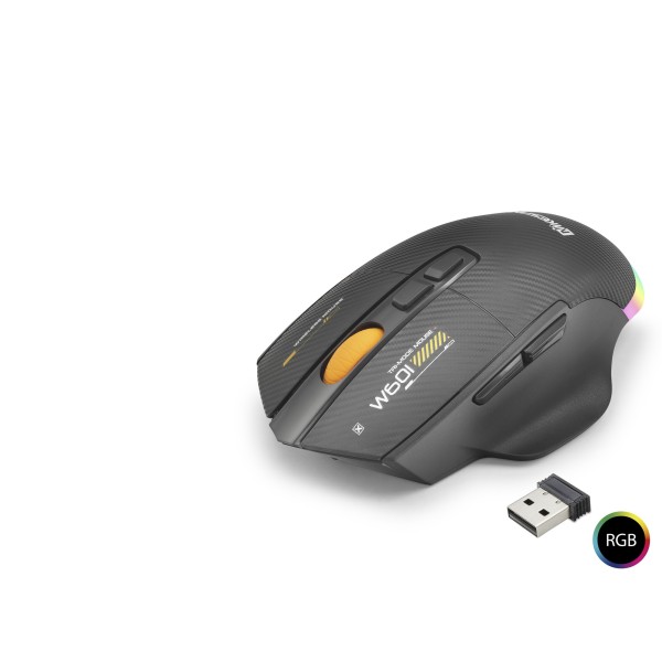 Tri Mode Mouse 12800 Dpi 7 Tuş Makro 1000Hz Rgb - Siyah W601B
