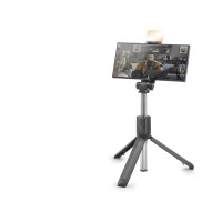 Telefon Tripodu Ve Selfie Çubuğu Led Bluetooth Kumandalı 69 Cm Siyah ND1038