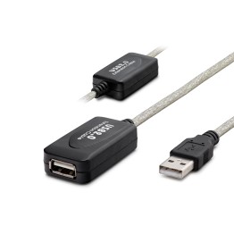 Usb Uzatma Kablosu 20 M - Silver Siyah HDX7515