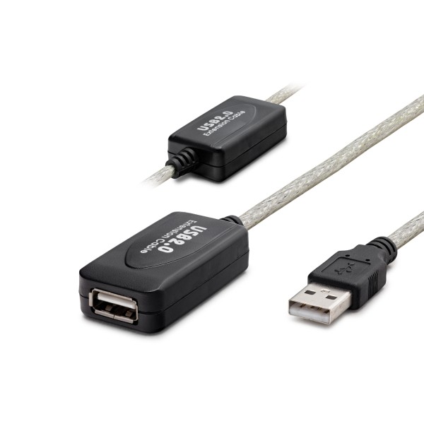 Usb Uzatma Kablosu 20 M - Silver Siyah HDX7515