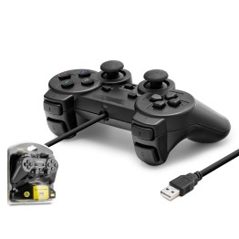 Pc Uyumlu Kablolu Usb Gamepad Oyun Kolu - Siyah W201S