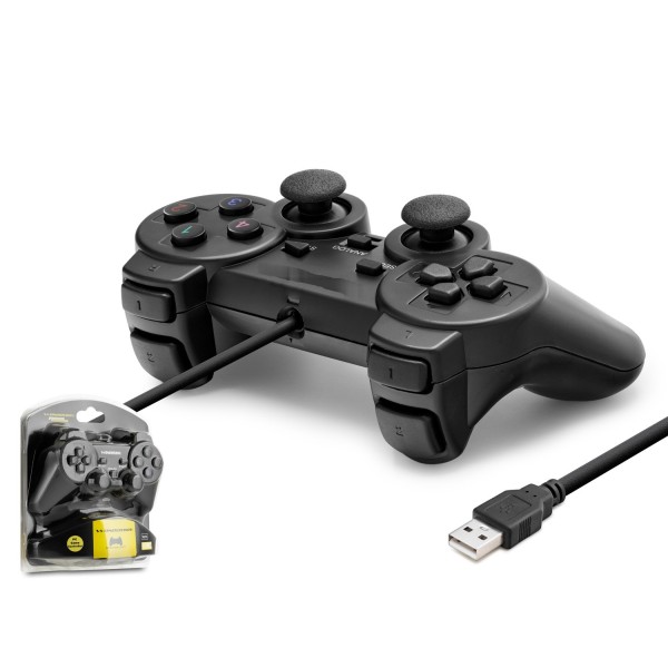 Pc Uyumlu Kablolu Usb Gamepad Oyun Kolu - Siyah W201S