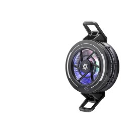 Manyetik Klipsli Telefon Soğutucu Fan Rgb Isı Göstergeli Siyah SL70