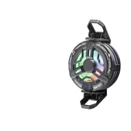 Manyetik Klipsli Telefon Soğutucu Fan Rgb Isı Göstergeli Siyah S38