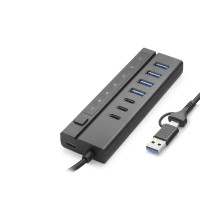 Usb Type-C 3.2 Gen1 Hub Anahtarlı 8 Port 5 Gbps Siyah HDX7062