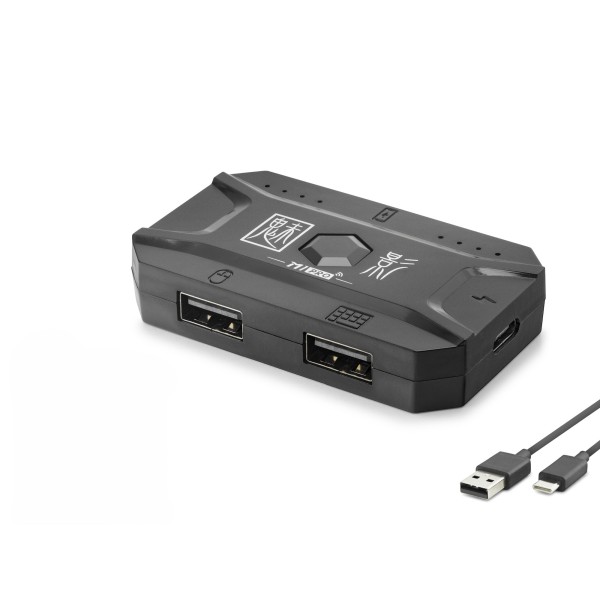 M1 Pro Mobil Oyun Klavye Mouse Dönüştürücü Adaptör Bluetooth 5.0 Type-C Siyah