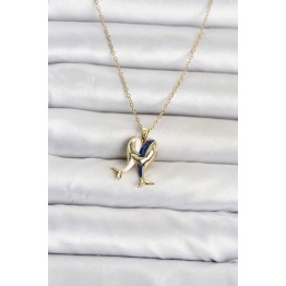 316L Çelik Zincir Gold Renk Model Kadın Kolye TJ-BKO11094