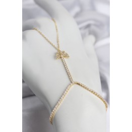 Gold Renk Pirinç Zirkon Taşlı Model Şahmeran TJ-SN769