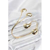 Pazu Bileklik Gold Renk Pirinç Damla Model TJ-BB8564