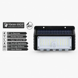 44 Led Güneş Enerjili Hareket Sensörlü LED Duvar Lambası PD672
