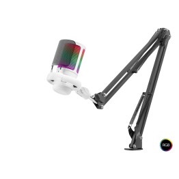 Rgb Mikrofon Seti Boom Mikrofon Kolu Type-C 192Khz 24Bit Beyaz ME6S35W