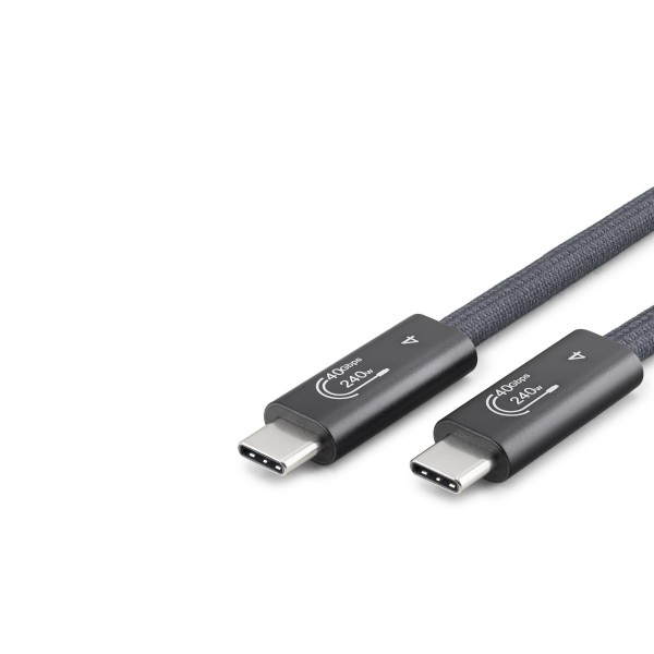 Type-C Usb4 40 Gbps 240W 8K 60 Hz Şarj Ve Data Kablosu 0.5 M Siyah HDX7885