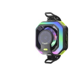 Manyetik Telefon Soğutucu Fan Rgb Isı Göstergeli Siyah JS86