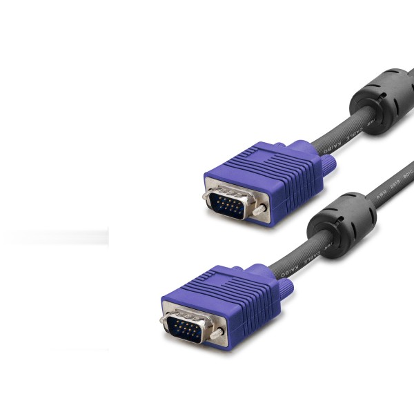 Vga Kablo Od 7.3 Mm 3 M Siyah Mavi HDX7783