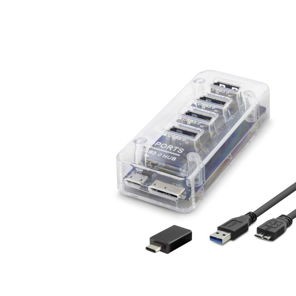 Usb Type-c 3.1 Gen1 Hub 4 Port 5 Gbps Şeffaf U336