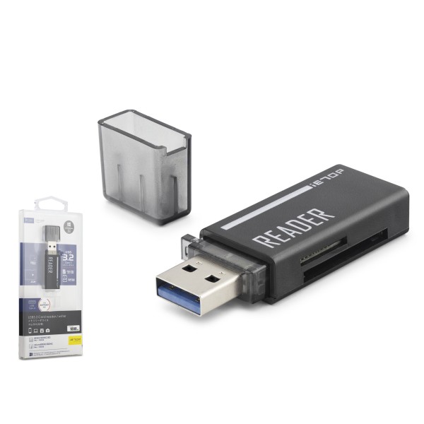 USB Type-C 3.2 Gen1 Kart Okuyucu SD MicroSD 5 Gbps Siyah C306