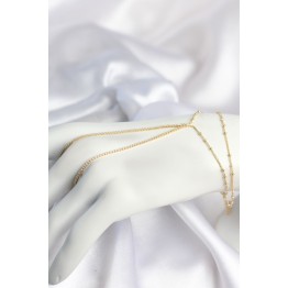 Gold Renk Minimal Zirkon Taşlı Su Yolu Model Şahmeran TJ-SN807