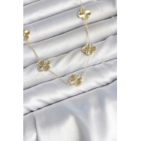 Gold Renk Yonca Model VIP Seri Kadın Kolye TJ-BKO11140