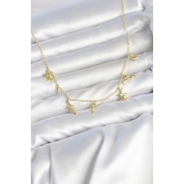Pirinç Gold Renk Minimal Deniz Konsept Kadın Kolye TJ-BKO11150
