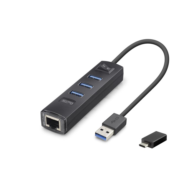 Usb Type-c 3.2 Gen1 Hub Ethernet Gigabit 4 Port Siyah RJ4503