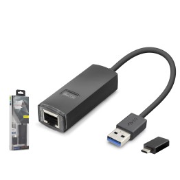 Usb 3.1 Usb Type-c Gen1 Ethernet Adaptör Gigabit Siyah LAN03