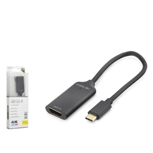 Type-c To Hdmı Görüntü Dönüştürücü 4K 30Hz 20 Cm Siyah HDX7898
