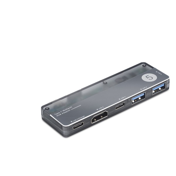 Type-c 3.1 Gen1 Hub Pd Hdmı 4K 5 Port 5 Gbps Alüminyum Gri TUH353