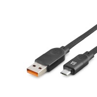 Micro Usb Şarj Ve Data Kablosu 6A 1 M Örgülü Siyah ND1181