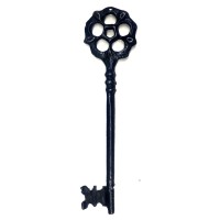 Çiçek Dekoratif Anahtar, 220x56 mm - Büyük Boy, Vintage, Retro, Çiçekli Stil Süs Aksesuar Anahtar