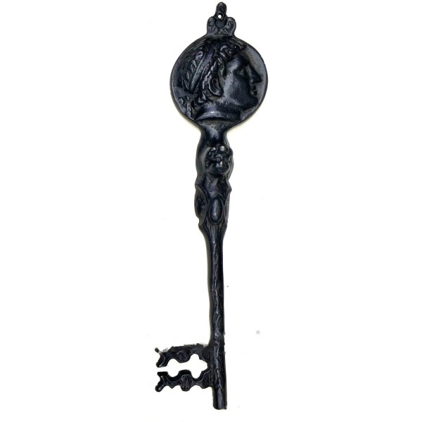 Sezar Figürlü Dekorartif Büyük Anahtar, 270x66 mm - Antik Tarihi Vintage Biblo Süs Anahtarı
