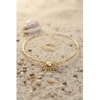 Güneş Model Gold Renk Choker Kadın Kolye TJ-BKO11152