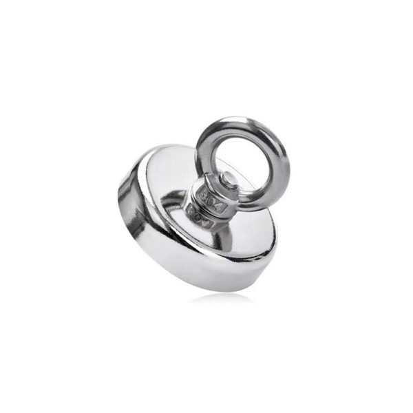 Olta Mıknatısı D25 - 25 mm, 19 kg Güçlü Neodyum Mıknatıs, Manyetik Halka, Vidalı Ayırma