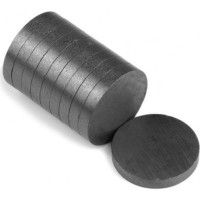 1000 Adet Siyah Mıknatıs 17x3mm - Silindir Ferrit / Seramik Mıknatısı