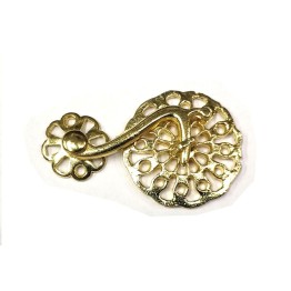 Sarı 50 Adet Zamak Çengel Kilit 56x33 mm - Yuvarlak, Karşılıklı Mobilya, Dolap, Sandık, Kutu, Kapak Çengel Kilidi