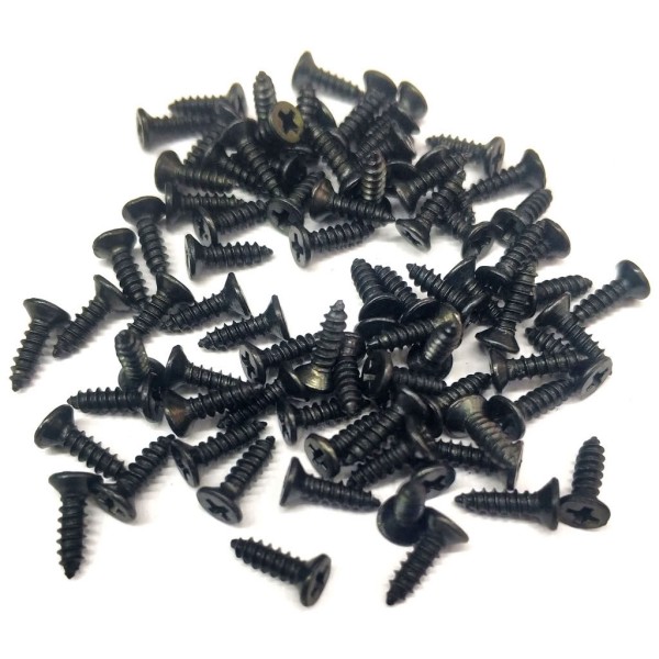 Siyah 1000 Adet Klips Vidası 2,2x6,5 mm YHB - Konik Başlı Kutu, Sandık, Ayak, Askı, Mini Vida