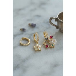 3 lü Set Gold Renk Çiçek Model Küpe TJ-BKP11964