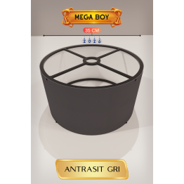 Antrasit Gri Lambader Başlığı 35 CM Mega Boy