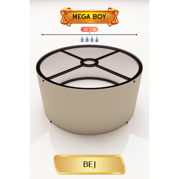 Bej Lambader Başlığı 35 CM Mega Boy