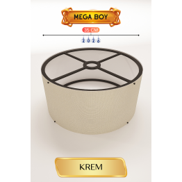 Krem Lambader Başlığı 35 CM Mega Boy