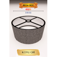 Koyu Gri Lambader Başlığı 35 CM Mega Boy