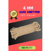4 MM 100 Metre Jüt Halat Dekoratif Hasır İp Urgan Süs