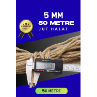 5 MM 50 Metre Jüt Halat Dekoratif Hasır İp Urgan Süs