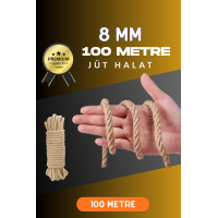 8 MM 100 Metre Jüt Halat Dekoratif Hasır İp Urgan Süs