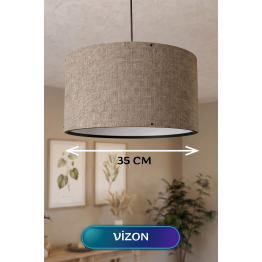 Vizon Kumaş Başlıklı Sarkıt Avize 35 CM