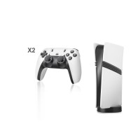 Pro Retro Oyun Konsolu Hdmı Çift Gamepad Seti 128 Gb Hafıza Kartlı 2.4G Kablosuz Beyaz GS5
