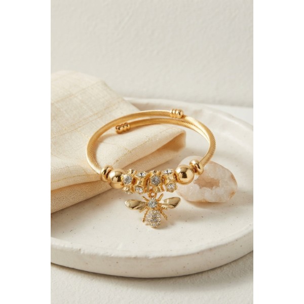 Arı Model Gold Renk Charm Bileklik TJ-BB8688