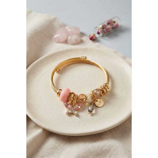 Pembe Model Charmlı Bileklik TJ-BB8700
