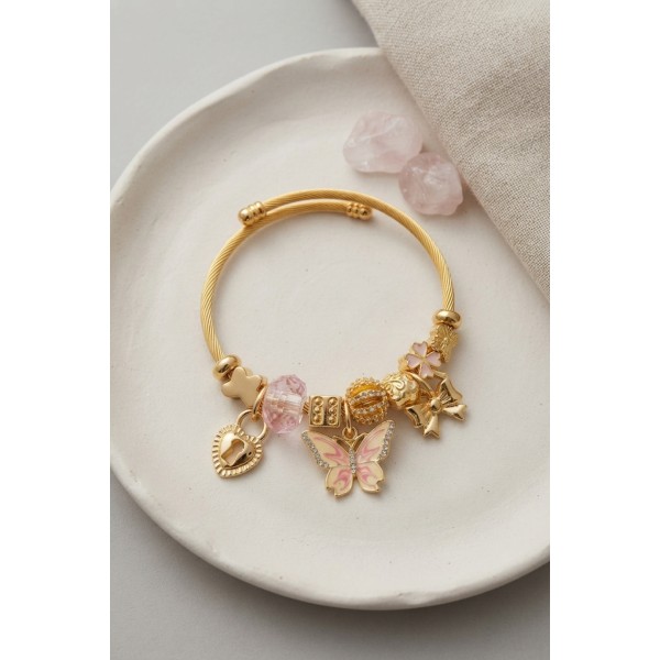 Pembe Charmlı Bileklik TJ-BB8734